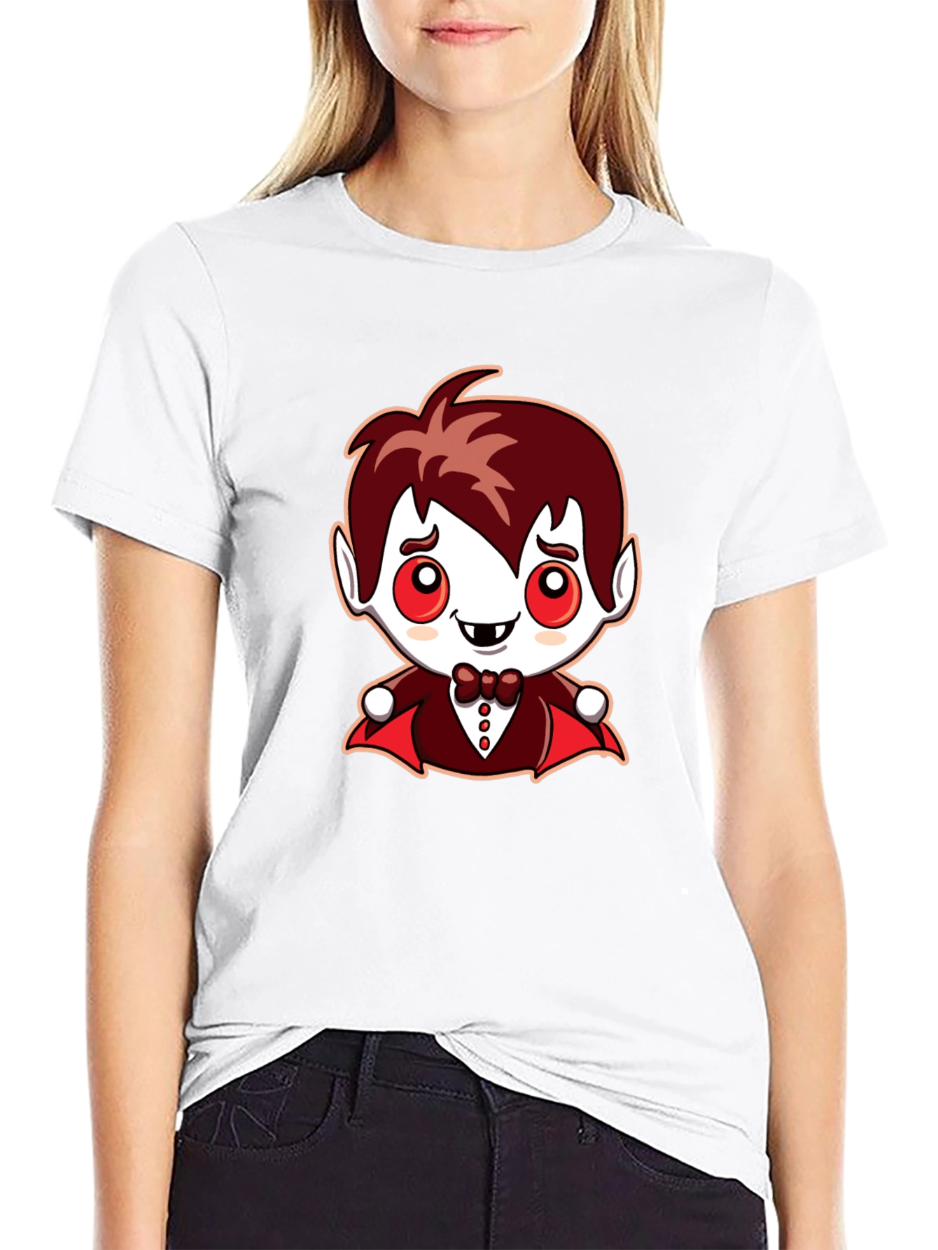 Cute Cartoon Vampire Graphic Tee