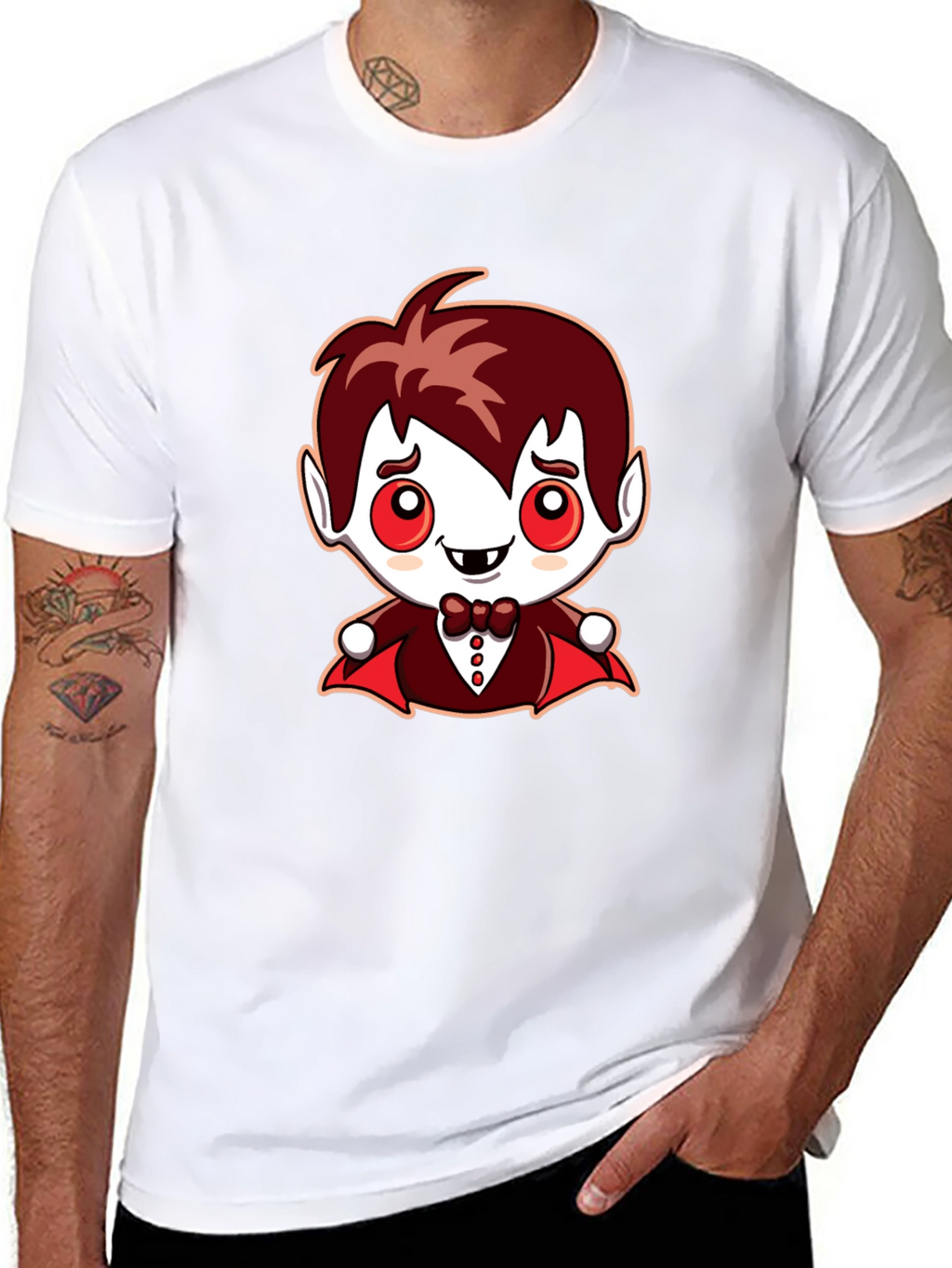 Cute Cartoon Vampire Graphic Tee