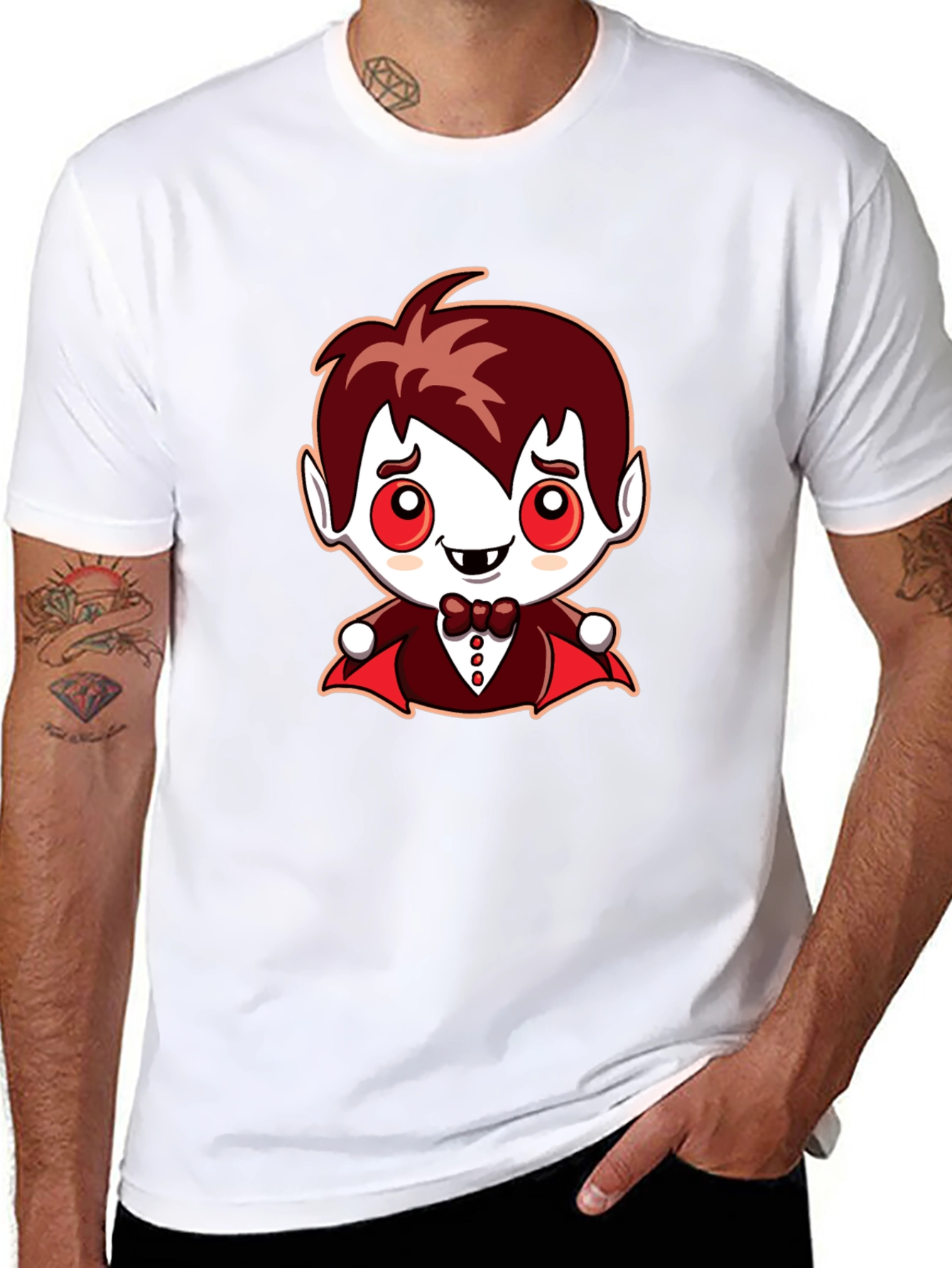 Cute Cartoon Vampire Graphic Tee