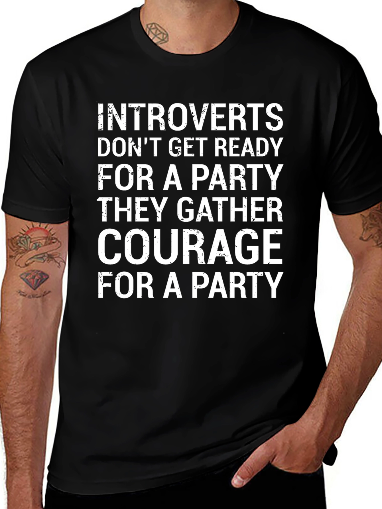 Introvert Party Courage Graphic Tee