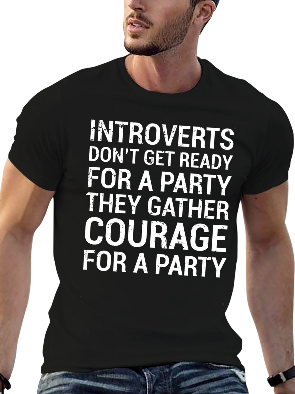 Introvert Party Courage Graphic Tee