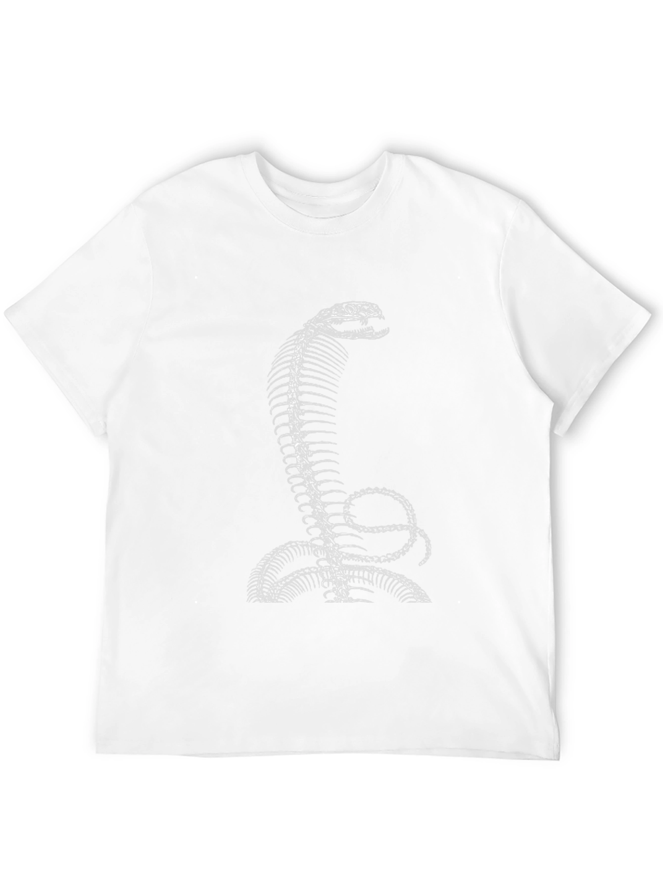 Snake Skeleton Print Black T-Shirt