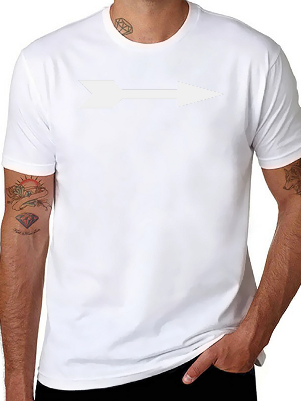 Mens Black Arrow T-Shirt - Point the Way!
