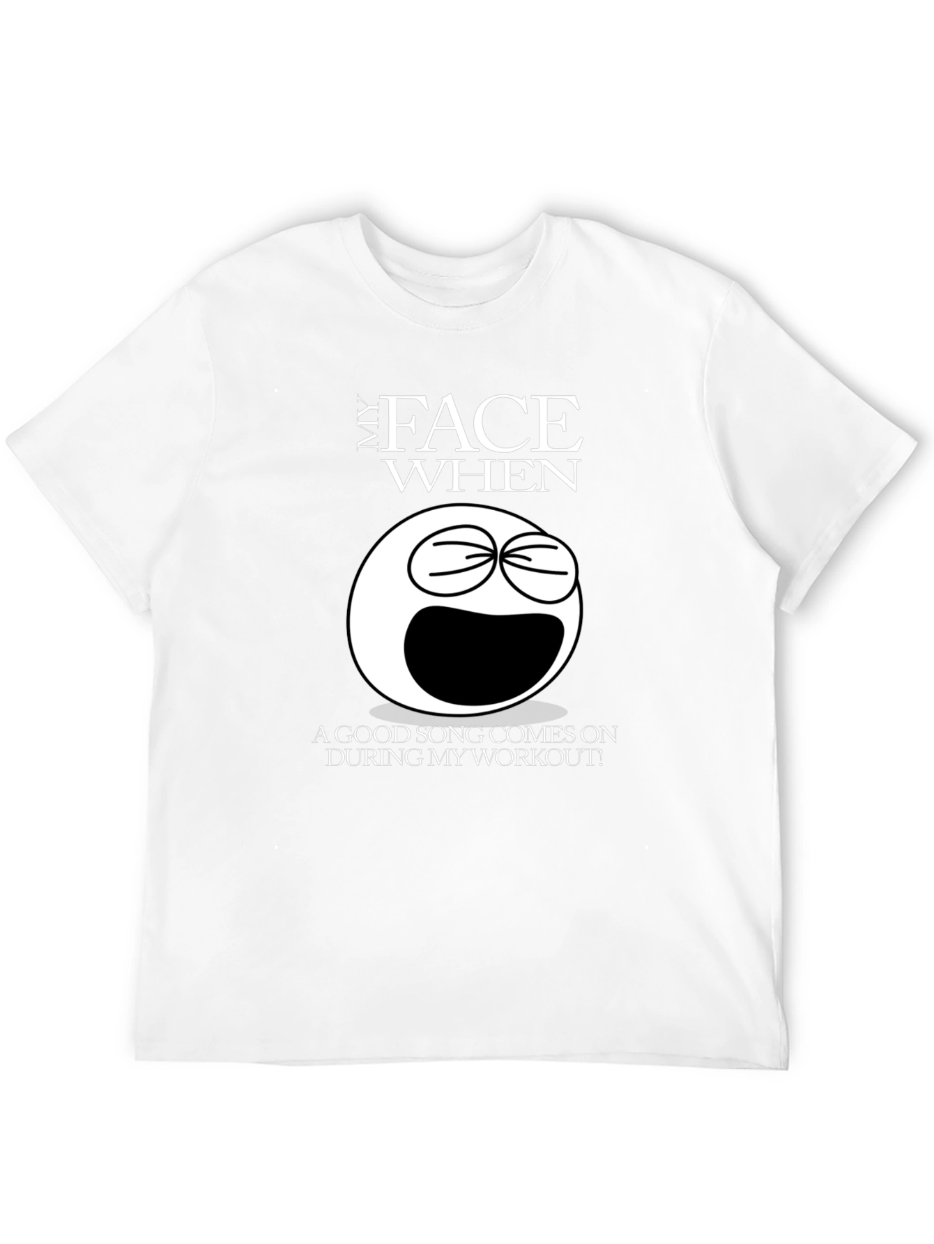 Funny Workout Song Black T-Shirt