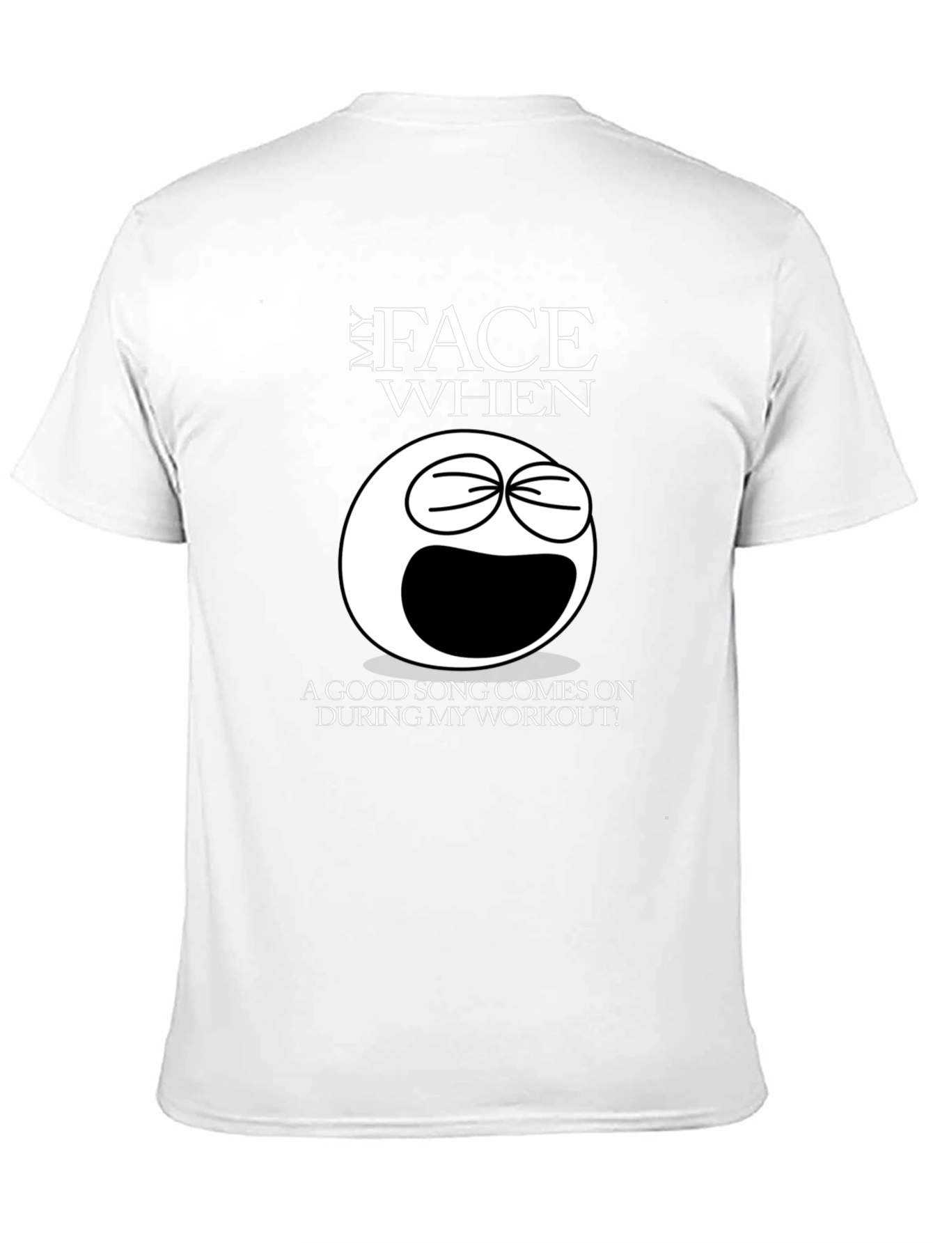 Funny Workout Song Black T-Shirt