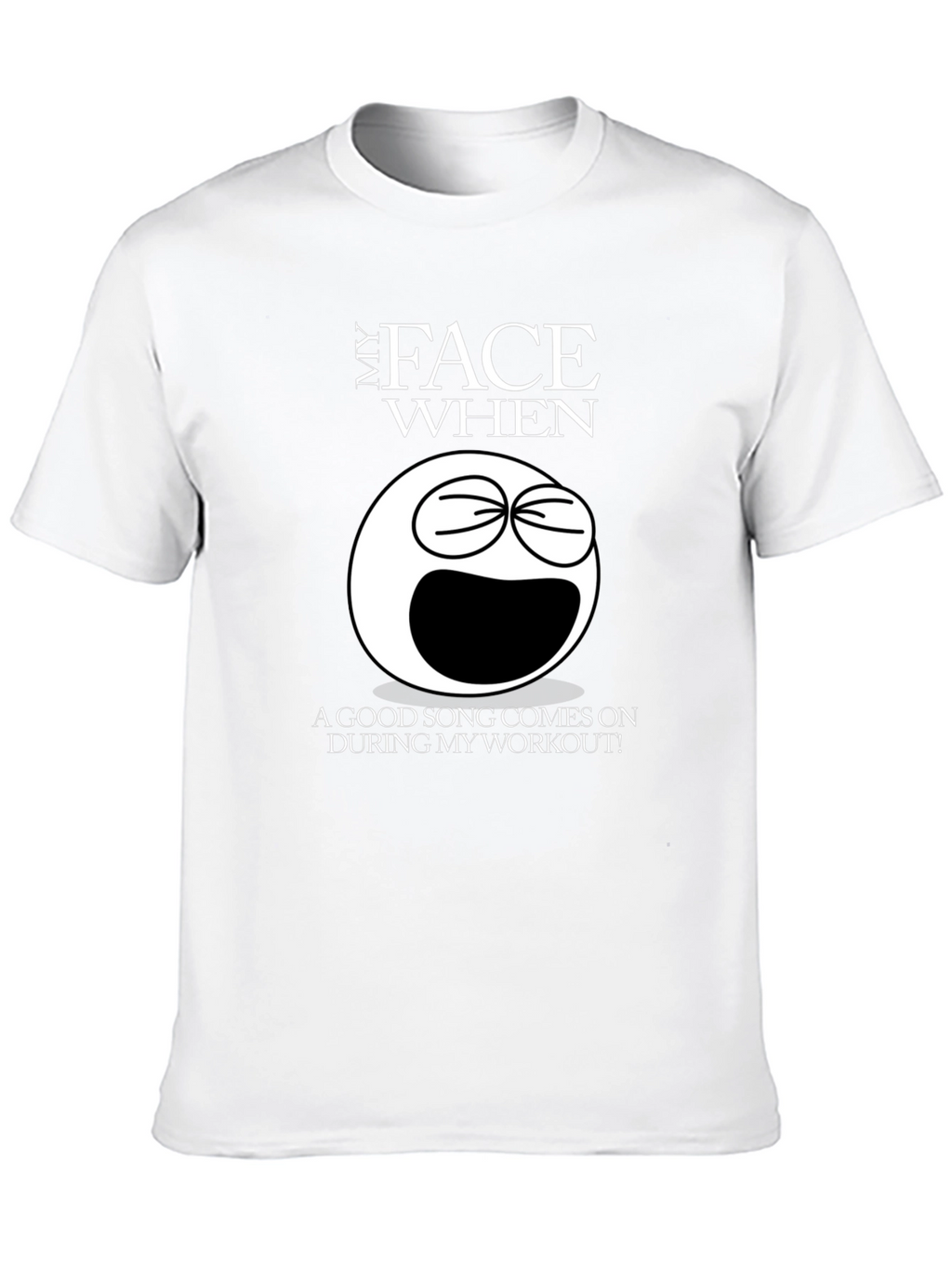 Funny Workout Song Black T-Shirt