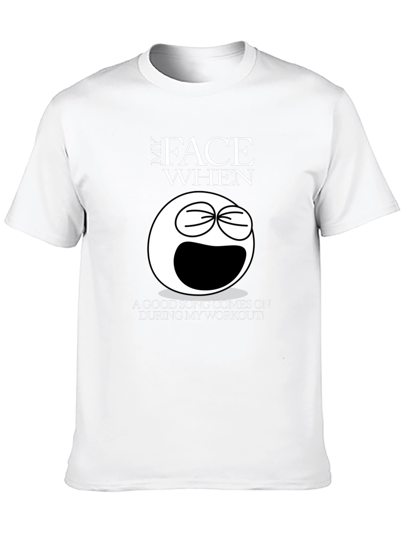 Funny Workout Song Black T-Shirt