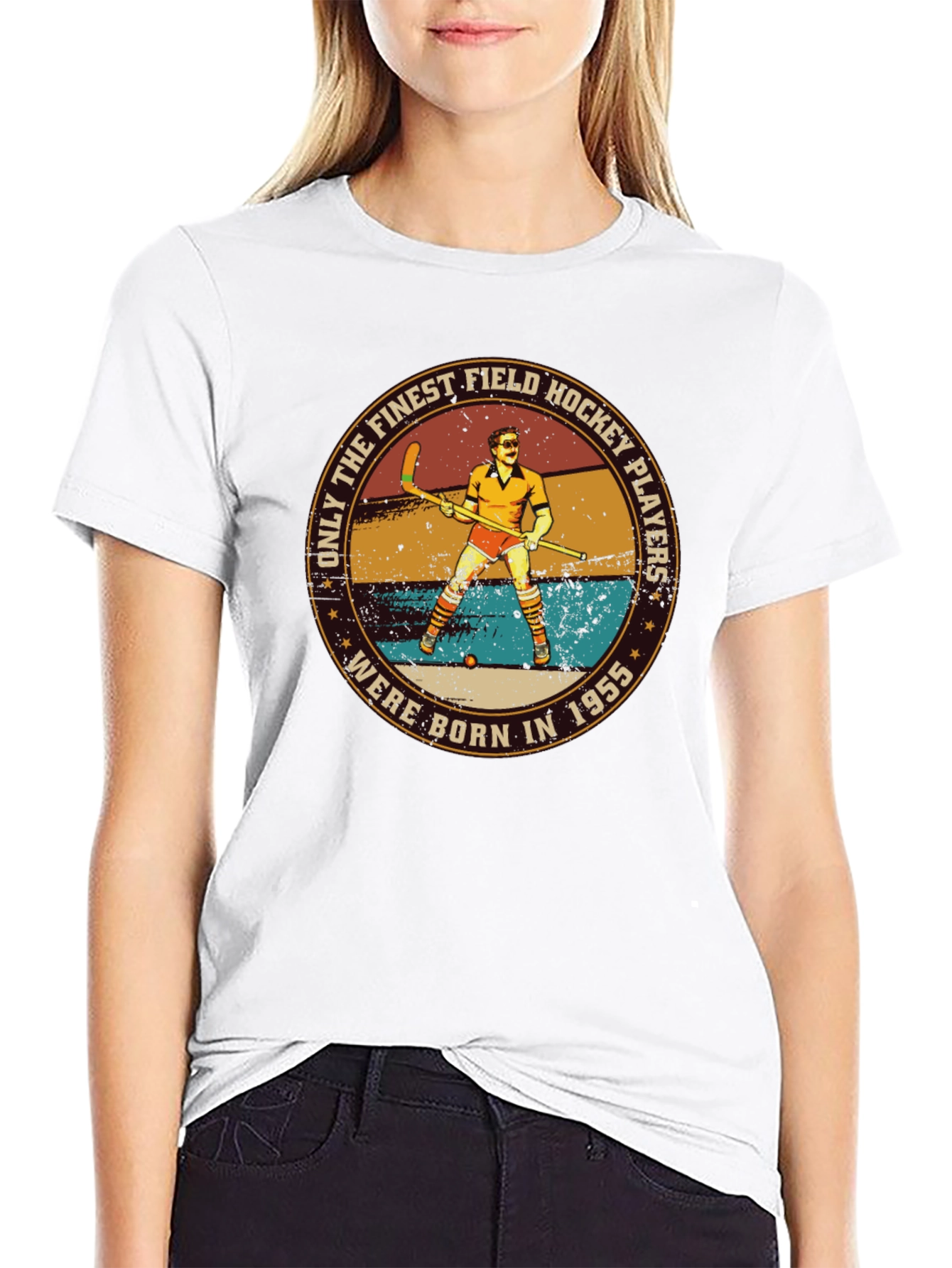 Field Hockey Player 1955 Graphic T-Shirt