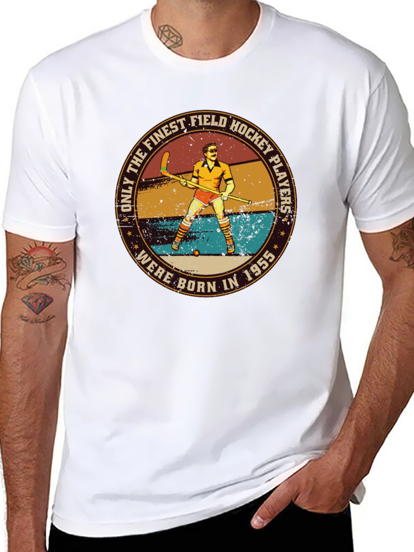 Field Hockey Player 1955 Graphic T-Shirt