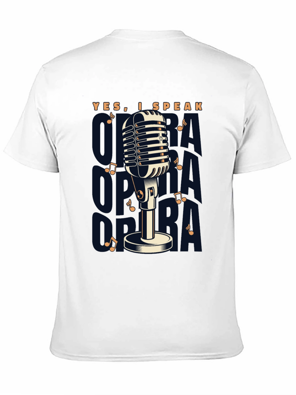 Retro Microphone T-Shirt - Yes I Speak Opera!