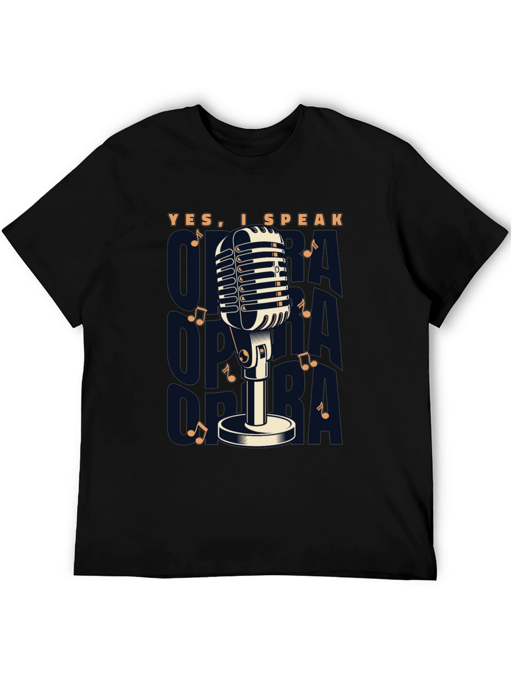 Retro Microphone T-Shirt - Yes I Speak Opera!