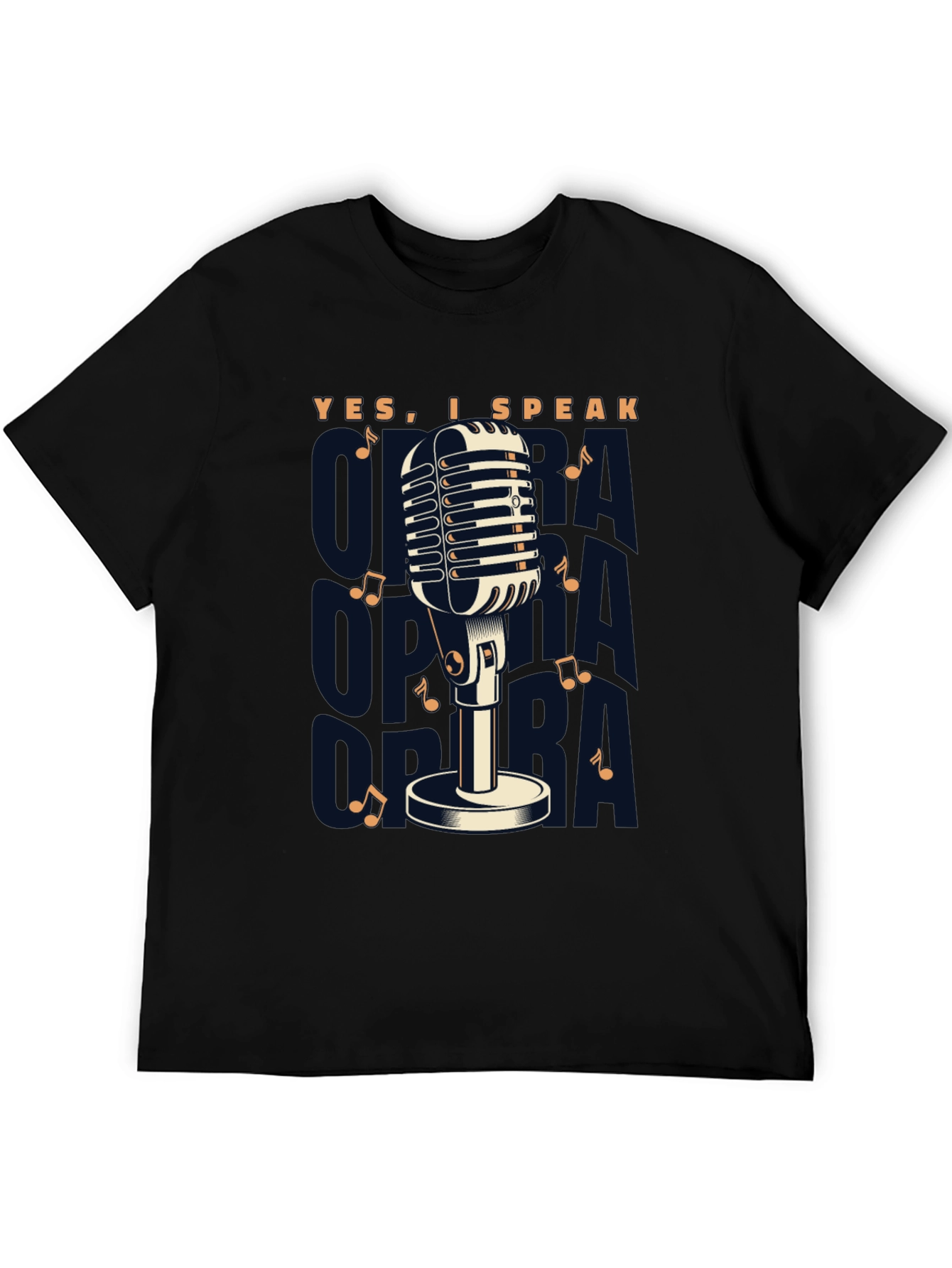 Retro Microphone T-Shirt - Yes I Speak Opera!