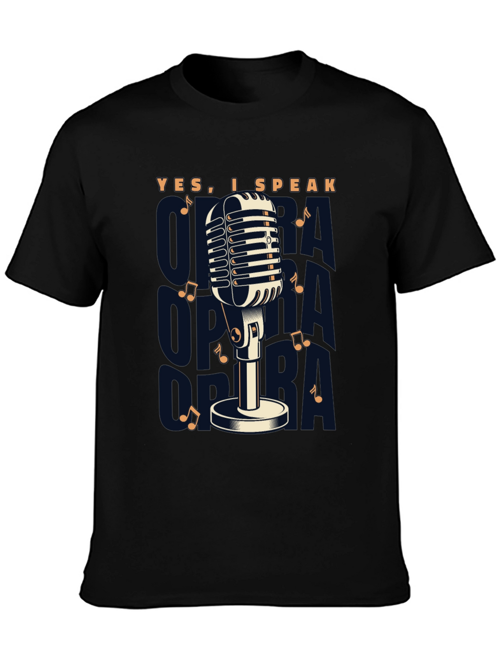 Retro Microphone T-Shirt - Yes I Speak Opera!