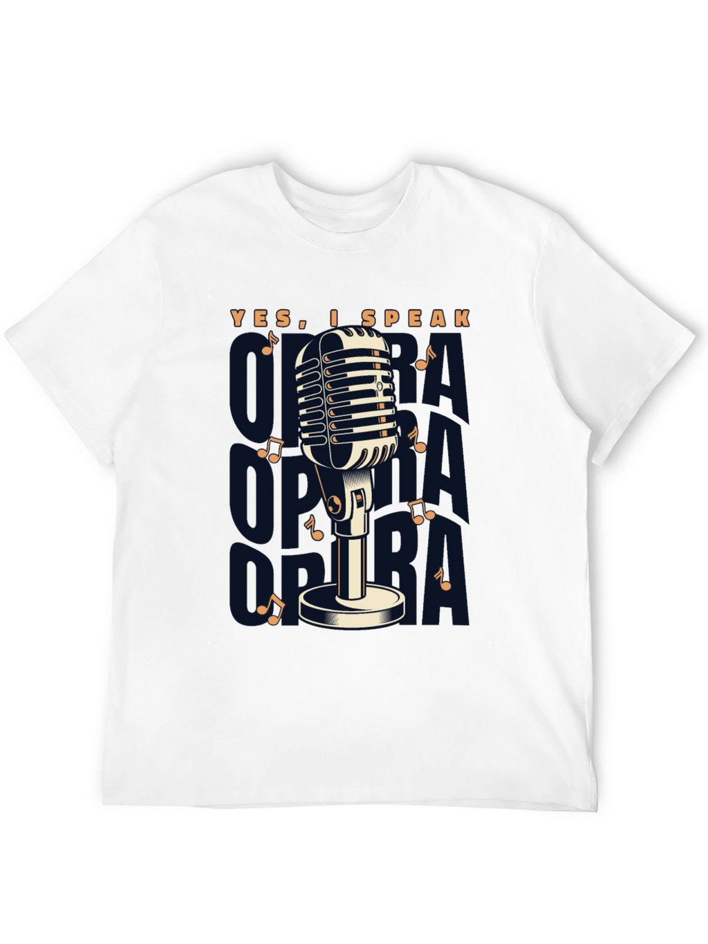 Retro Microphone T-Shirt - Yes I Speak Opera!