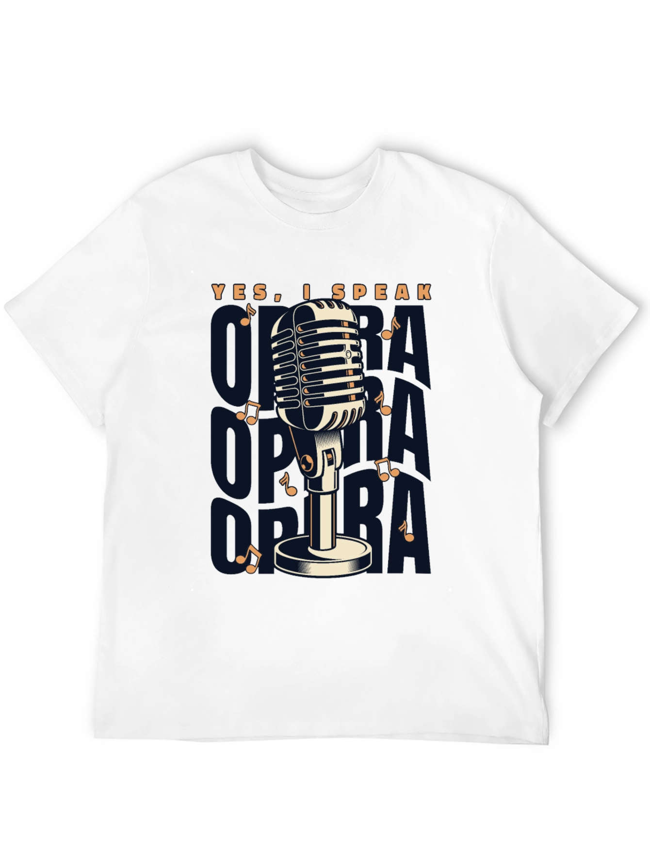 Retro Microphone T-Shirt - Yes I Speak Opera!