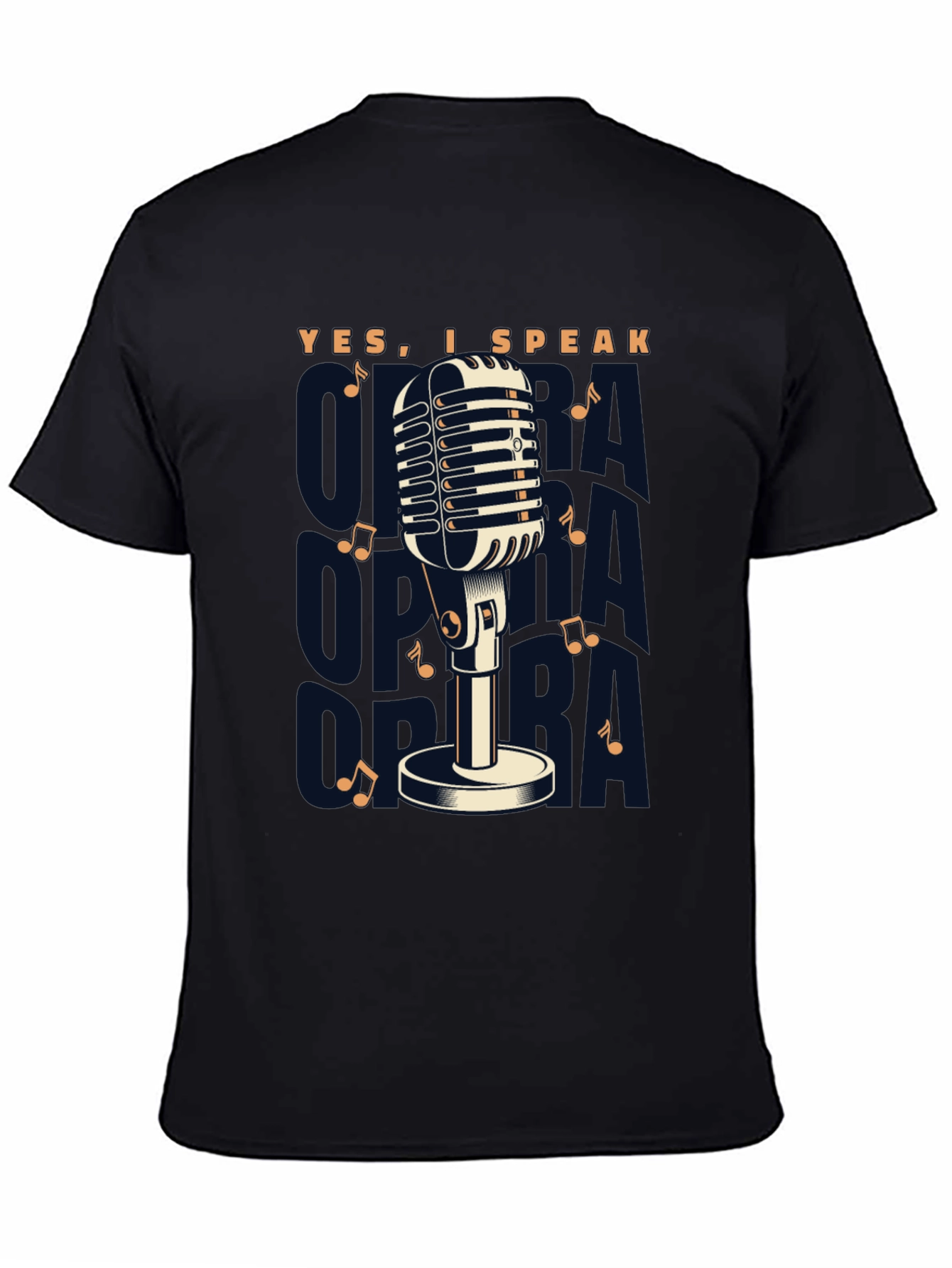 Retro Microphone T-Shirt - Yes I Speak Opera!