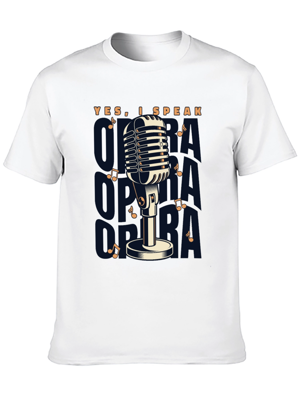 Retro Microphone T-Shirt - Yes I Speak Opera!