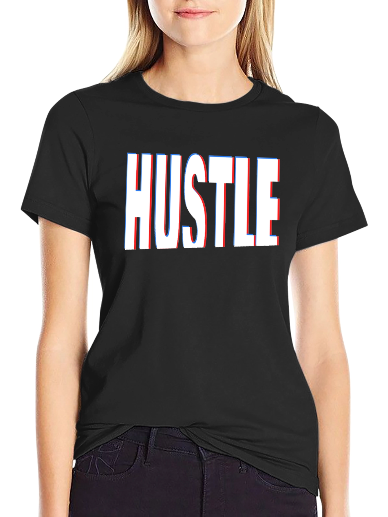 HUSTLE Graphic T-Shirt - Bold Statement Tee