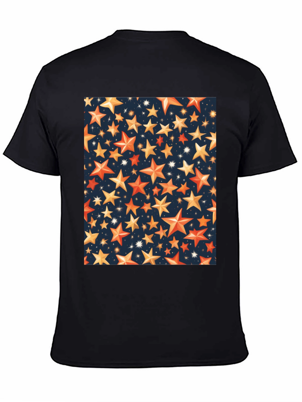 Starry Night Graphic Tee - Premium Black T-Shirt