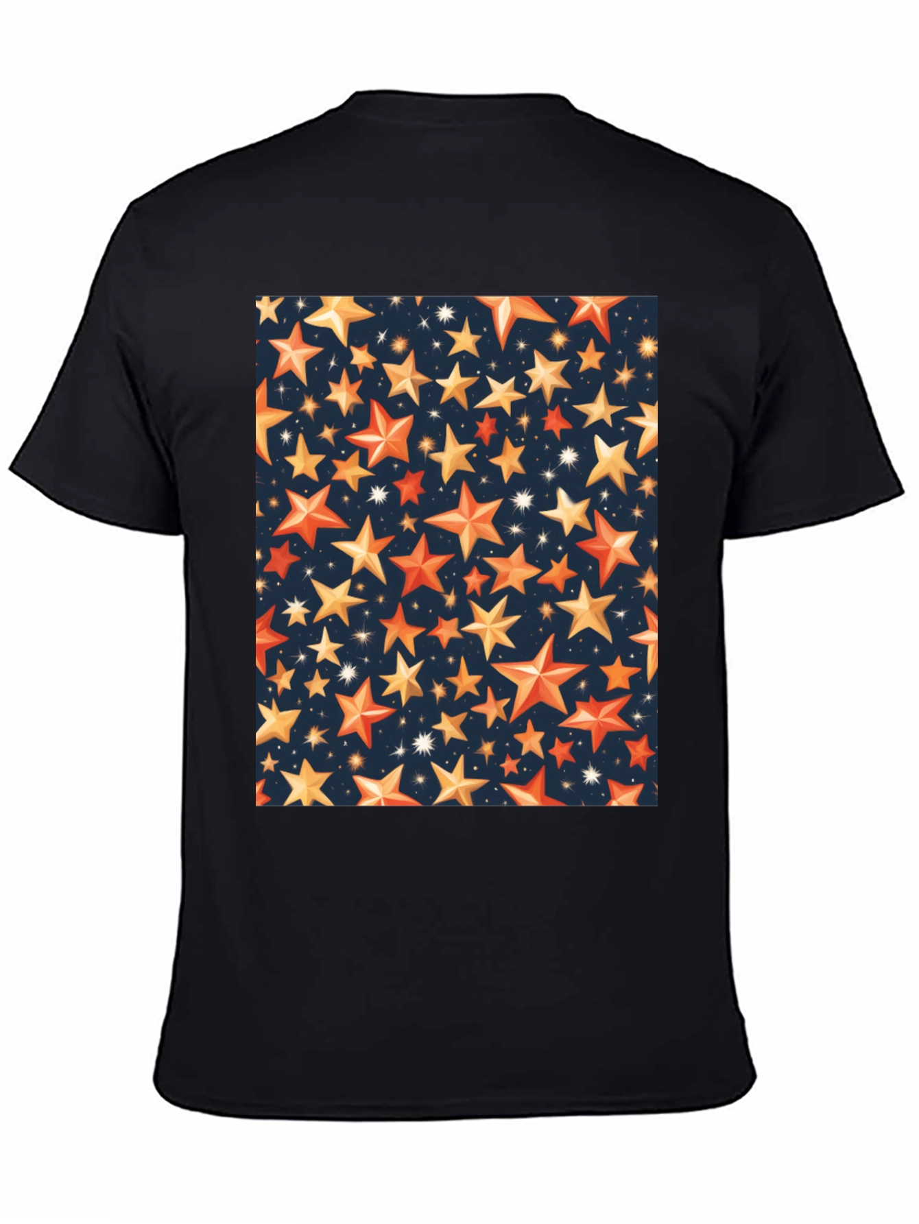Starry Night Graphic Tee - Premium Black T-Shirt