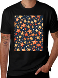 Starry Night Graphic Tee - Premium Black T-Shirt