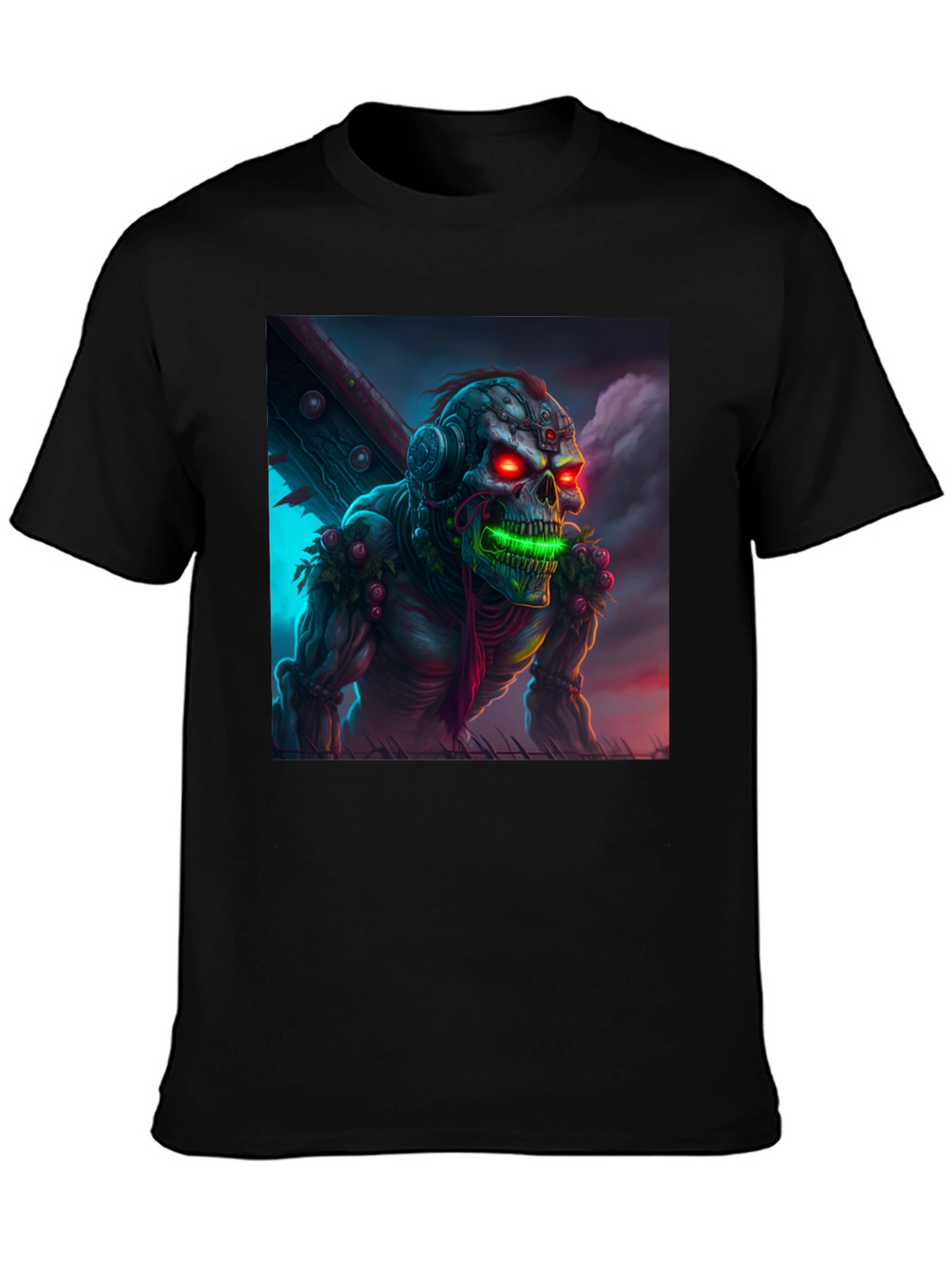 Cyberpunk Zombie T-Shirt - Unique Graphic Tee