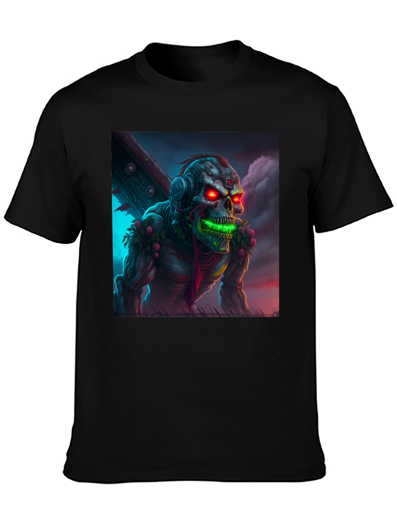 Cyberpunk Zombie T-Shirt - Unique Graphic Tee