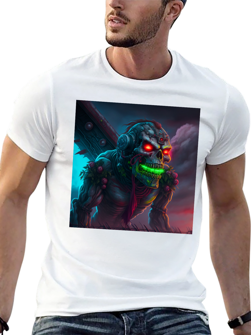Cyberpunk Zombie T-Shirt - Unique Graphic Tee