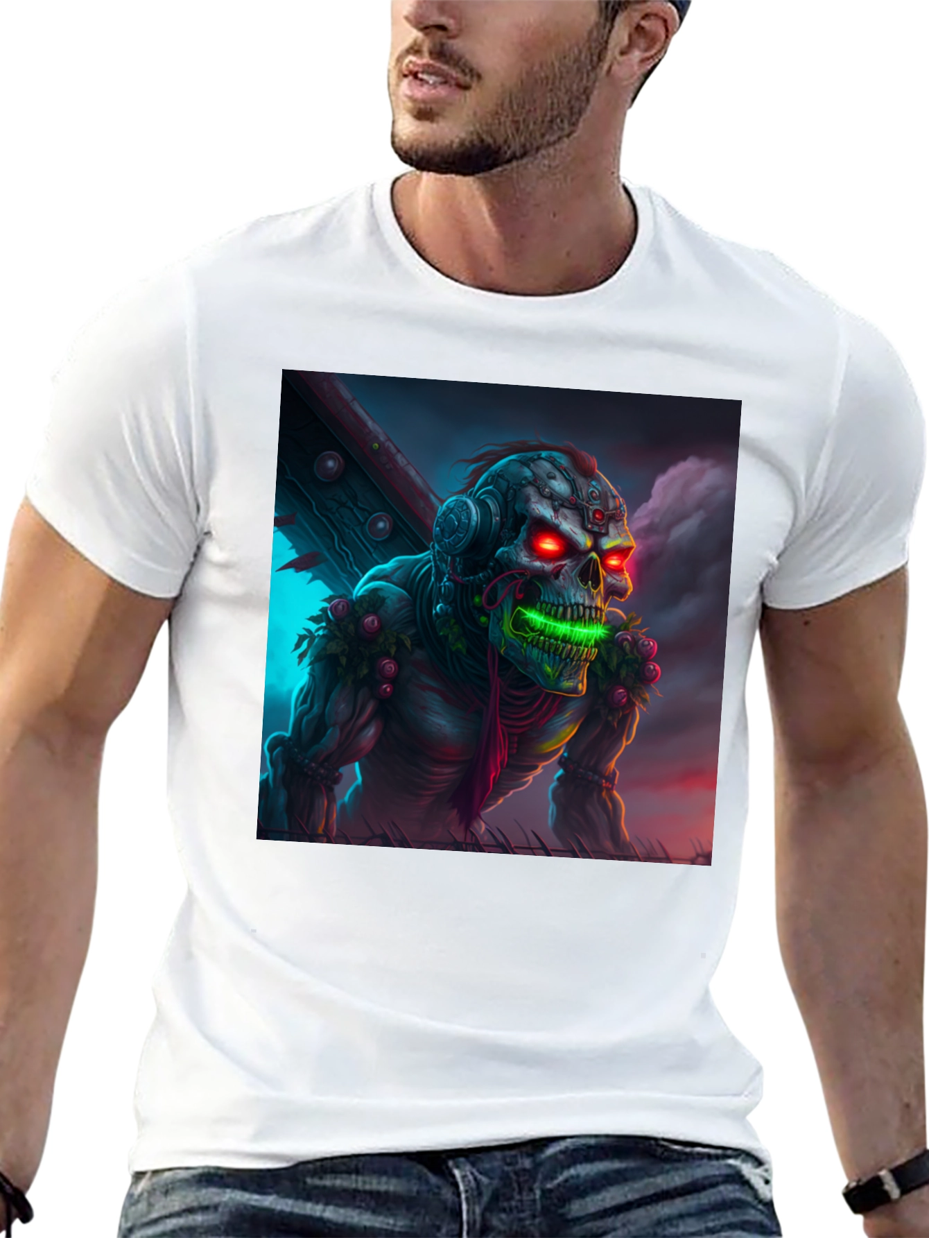 Cyberpunk Zombie T-Shirt - Unique Graphic Tee
