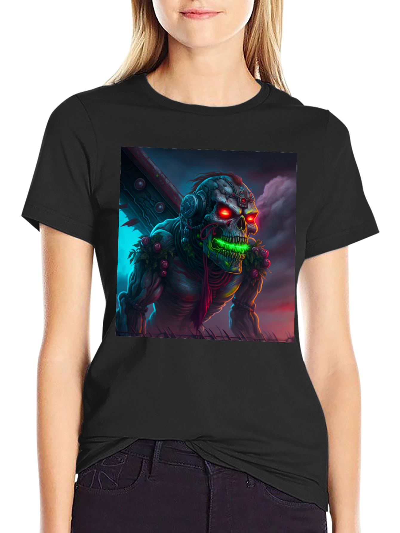 Cyberpunk Zombie T-Shirt - Unique Graphic Tee