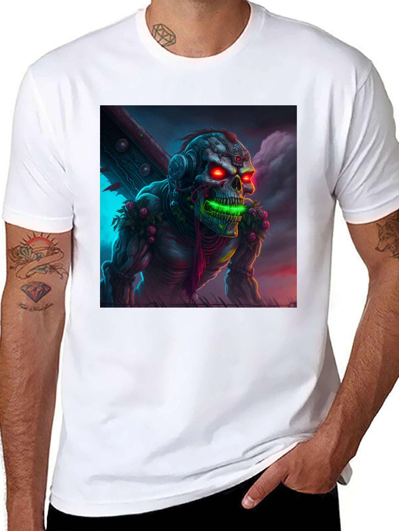 Cyberpunk Zombie T-Shirt - Unique Graphic Tee