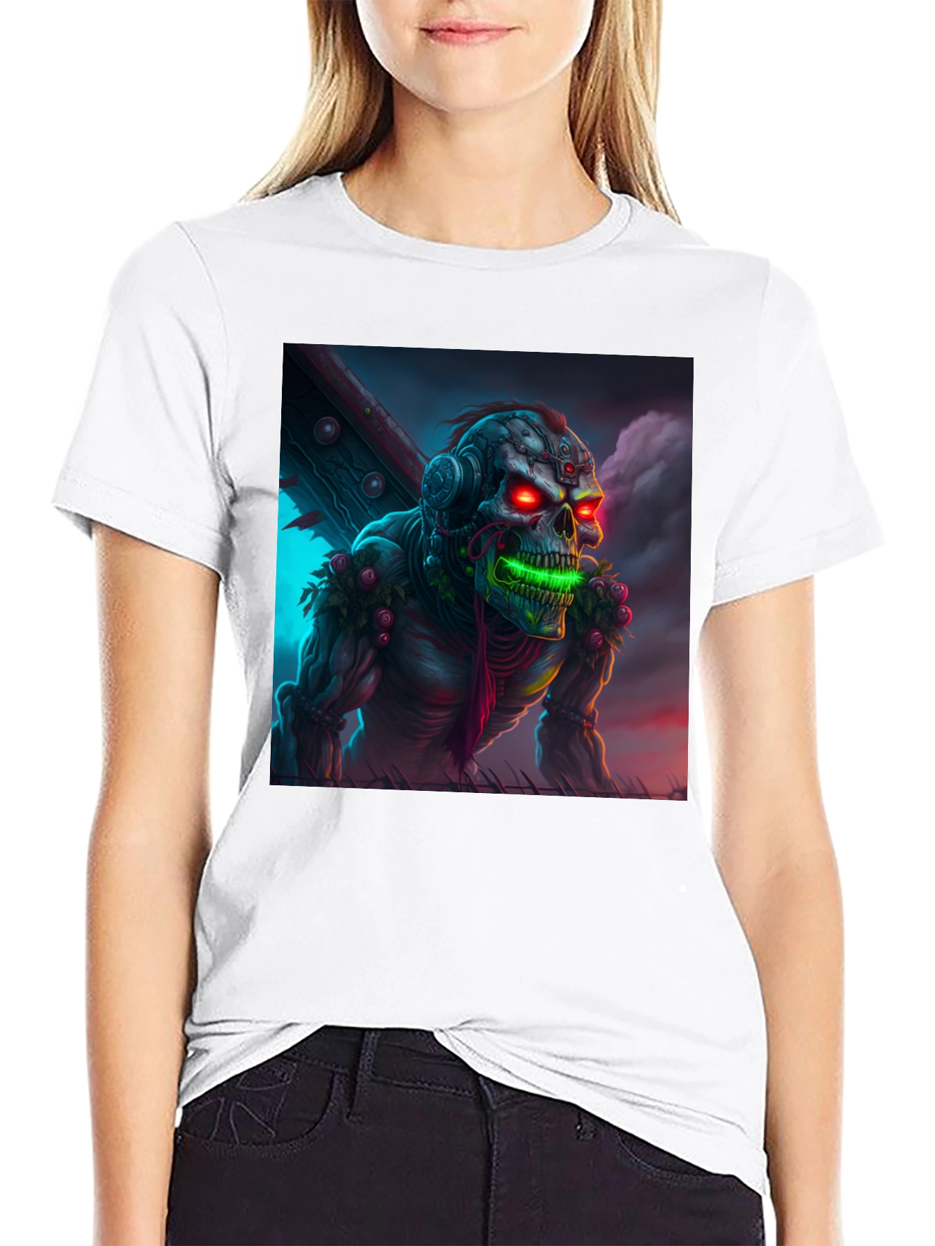 Cyberpunk Zombie T-Shirt - Unique Graphic Tee