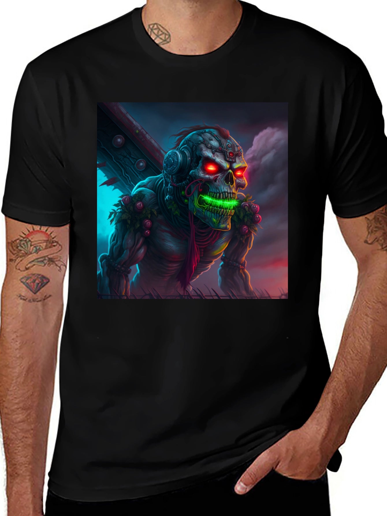 Cyberpunk Zombie T-Shirt - Unique Graphic Tee