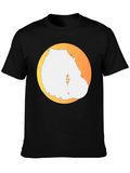 Sunset Island Tee - Black Graphic T-Shirt