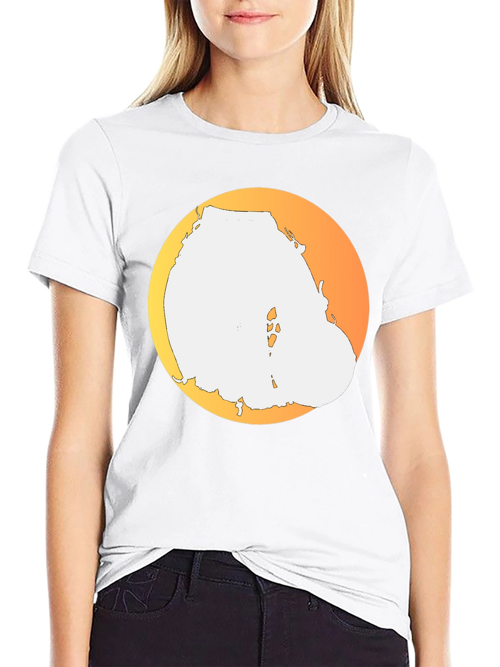 Sunset Island Tee - Black Graphic T-Shirt