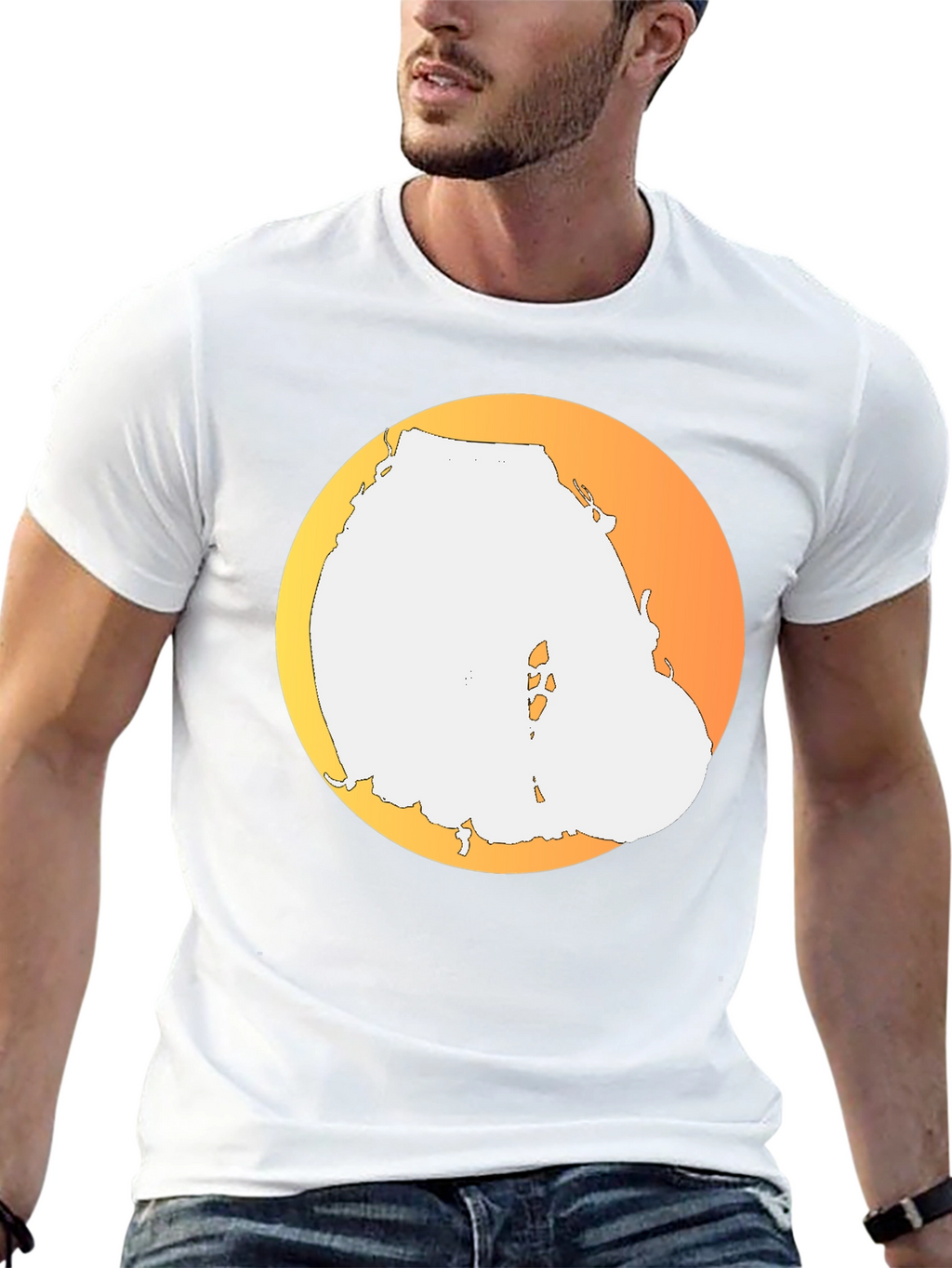 Sunset Island Tee - Black Graphic T-Shirt