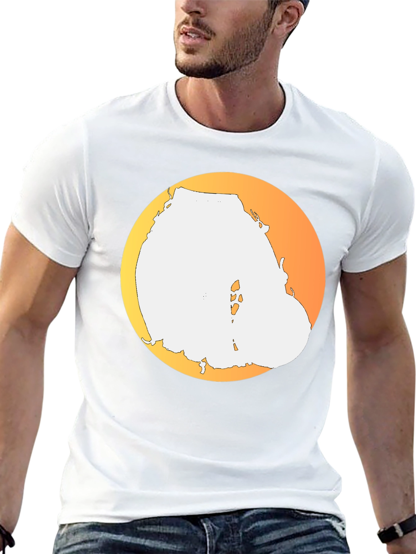 Sunset Island Tee - Black Graphic T-Shirt