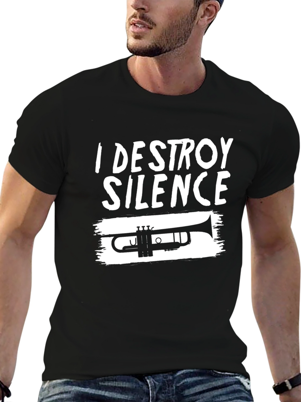 I Destroy Silence Trumpet T-Shirt