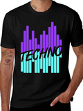 Techno Music Graphic Black T-Shirt