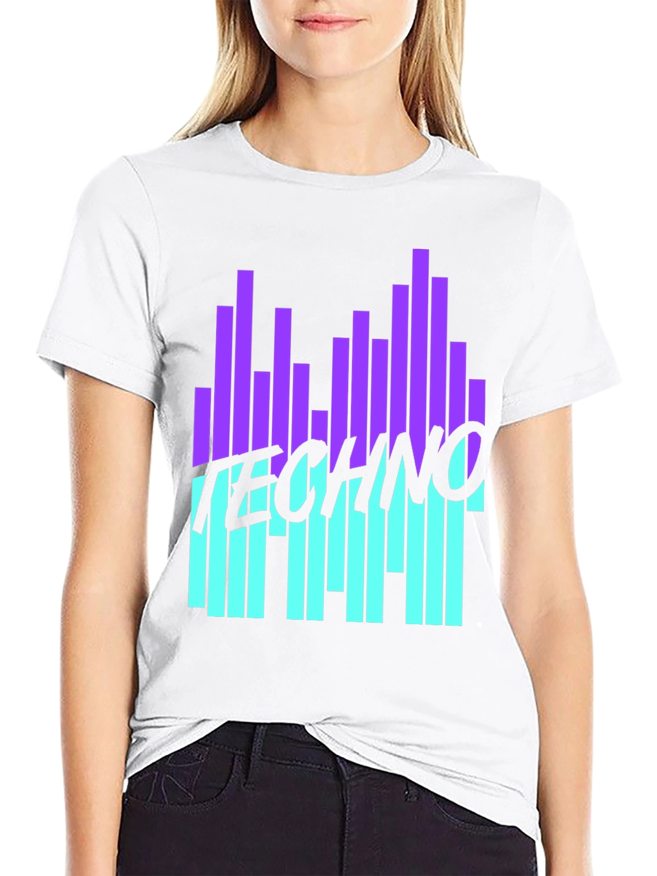 Techno Music Graphic Black T-Shirt
