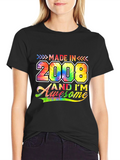 Made in 2008 Awesome Tie Dye Graphic T-Shirt