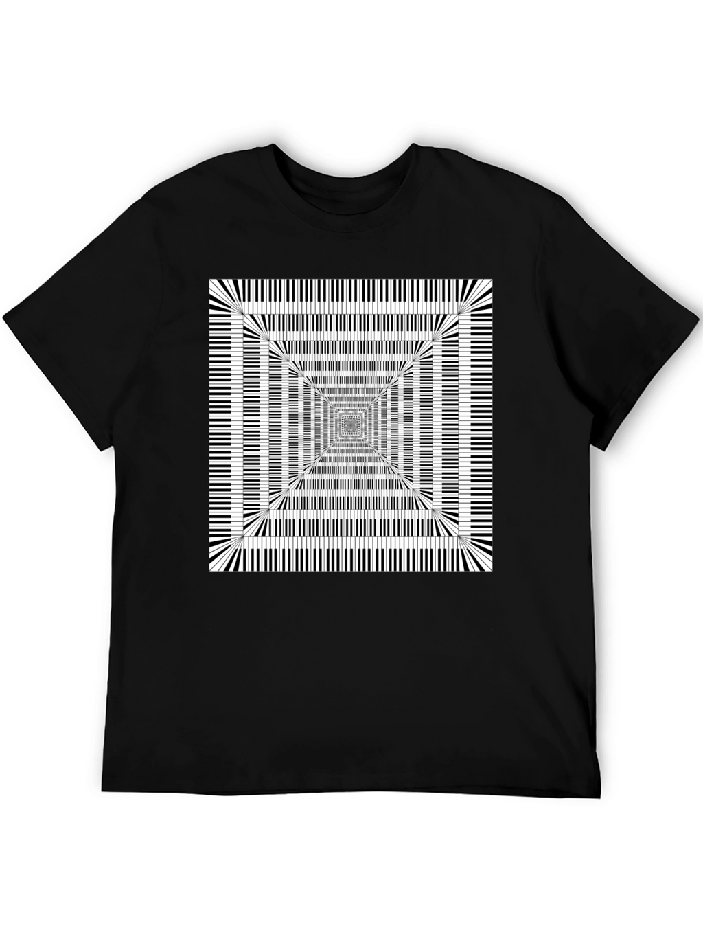 Piano Key Optical Illusion Graphic Tee