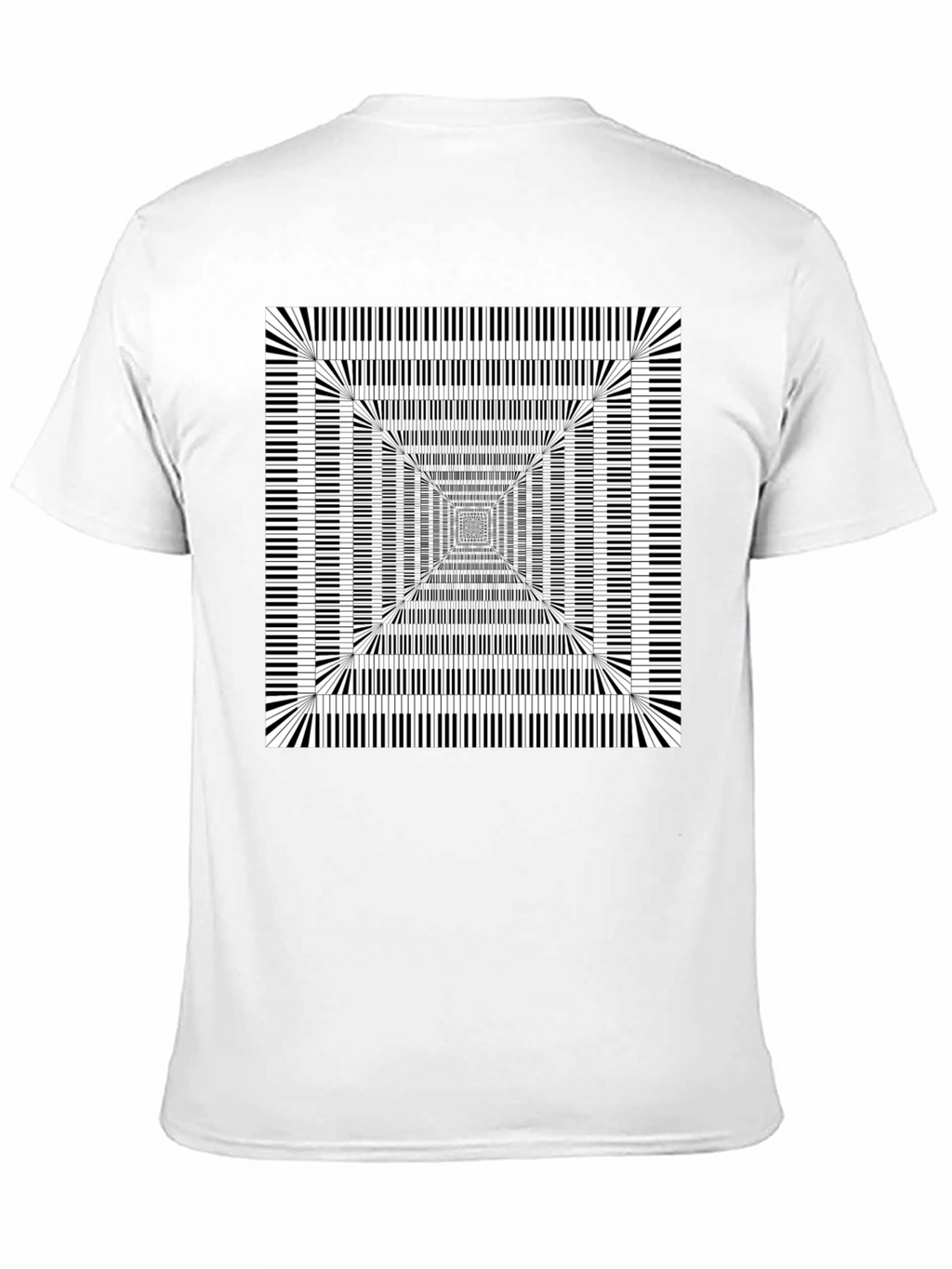 Piano Key Optical Illusion Graphic Tee