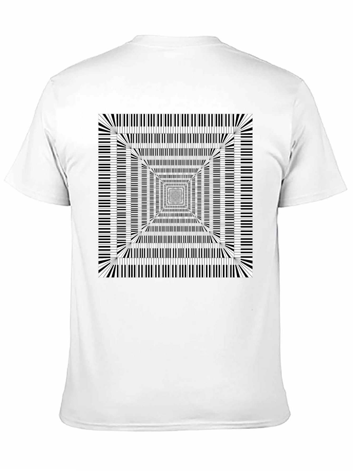 Piano Key Optical Illusion Graphic Tee