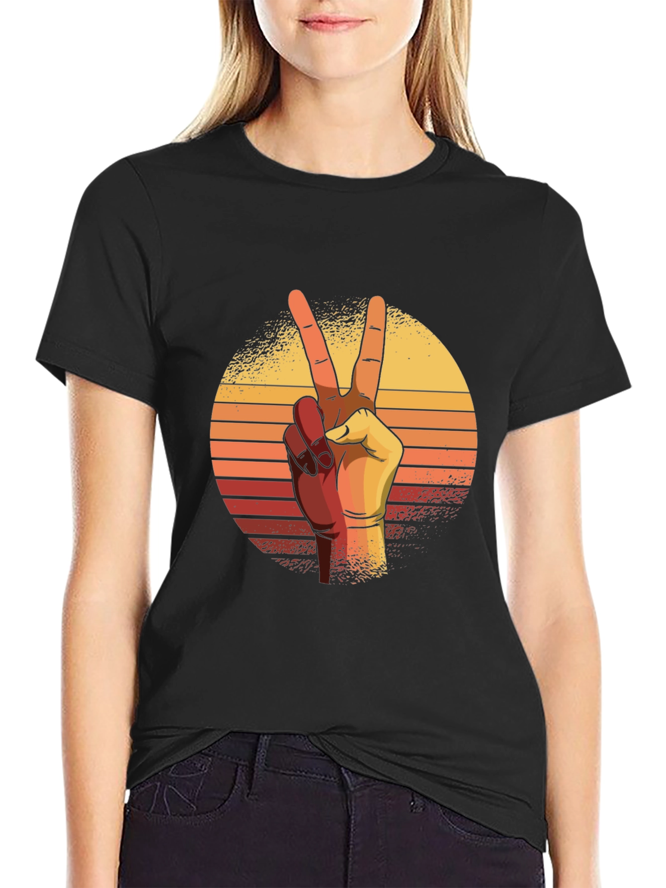 Retro Peace Sign T-Shirt - Vintage Style Graphic Tee