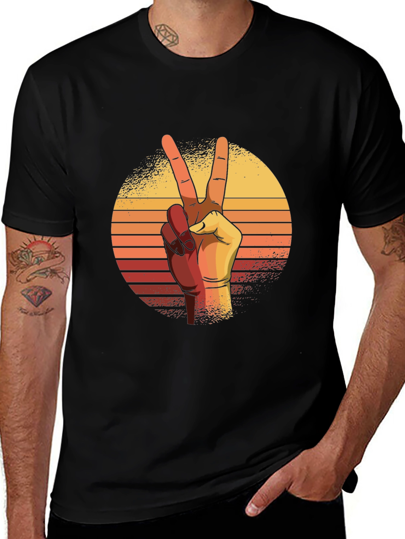 Retro Peace Sign T-Shirt - Vintage Style Graphic Tee