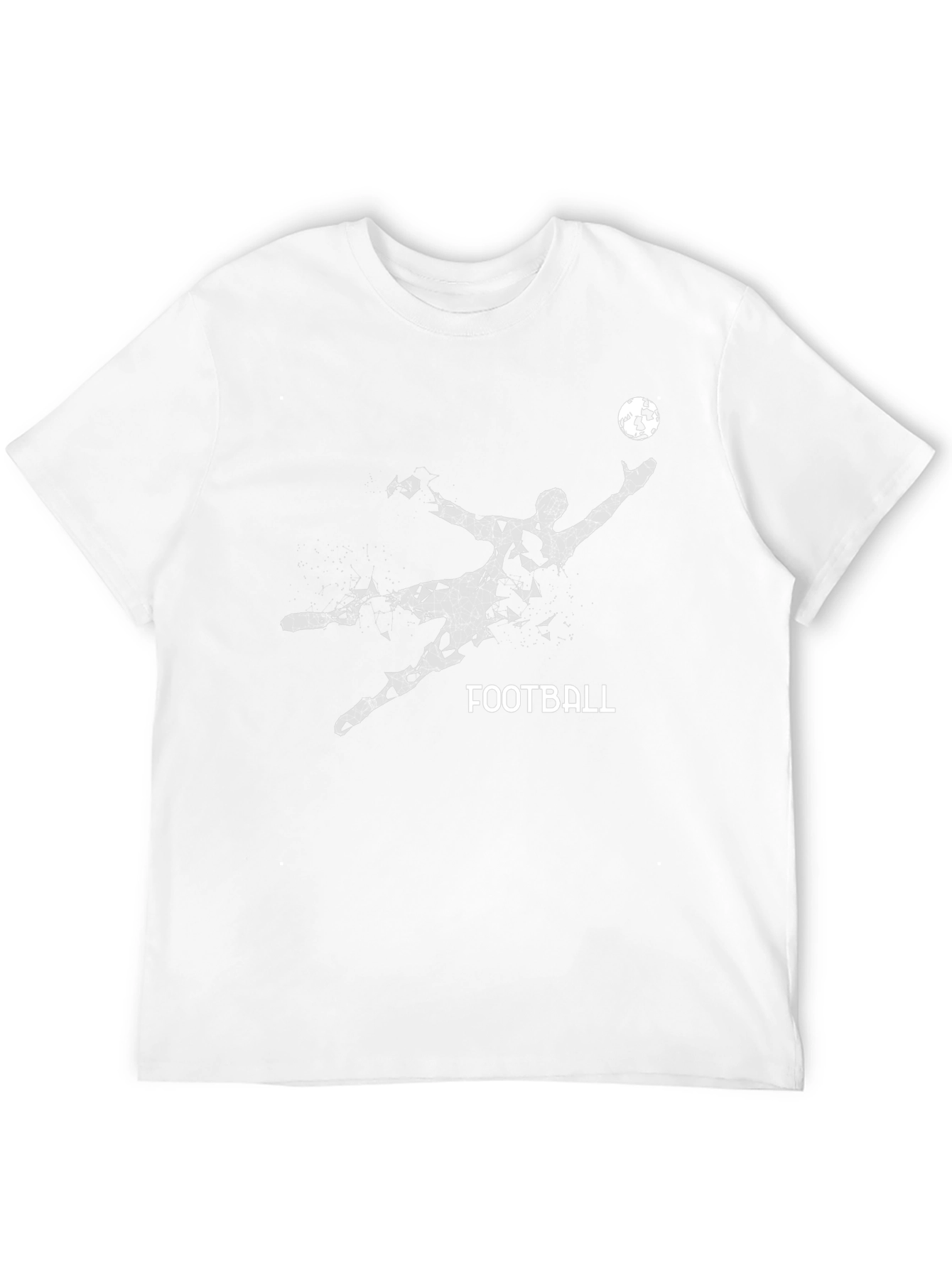 Mens Black Football Graphic Tee Shirt