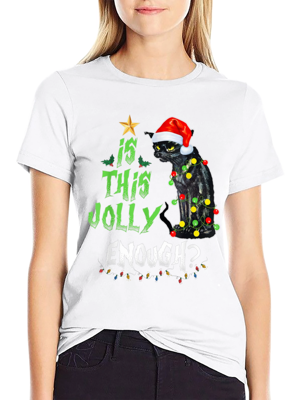 Is This Jolly Enough? Cat Christmas T-Shirt