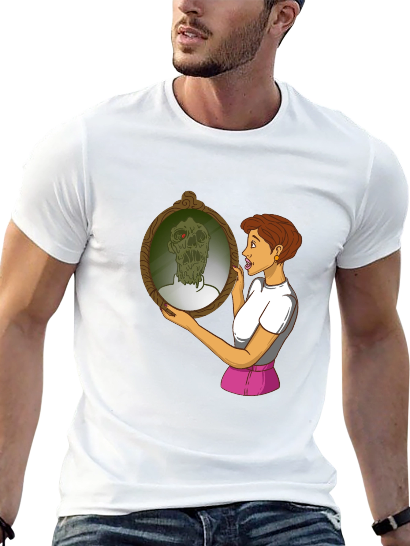 Zombie Mirror T-Shirt - Funny Graphic Tee