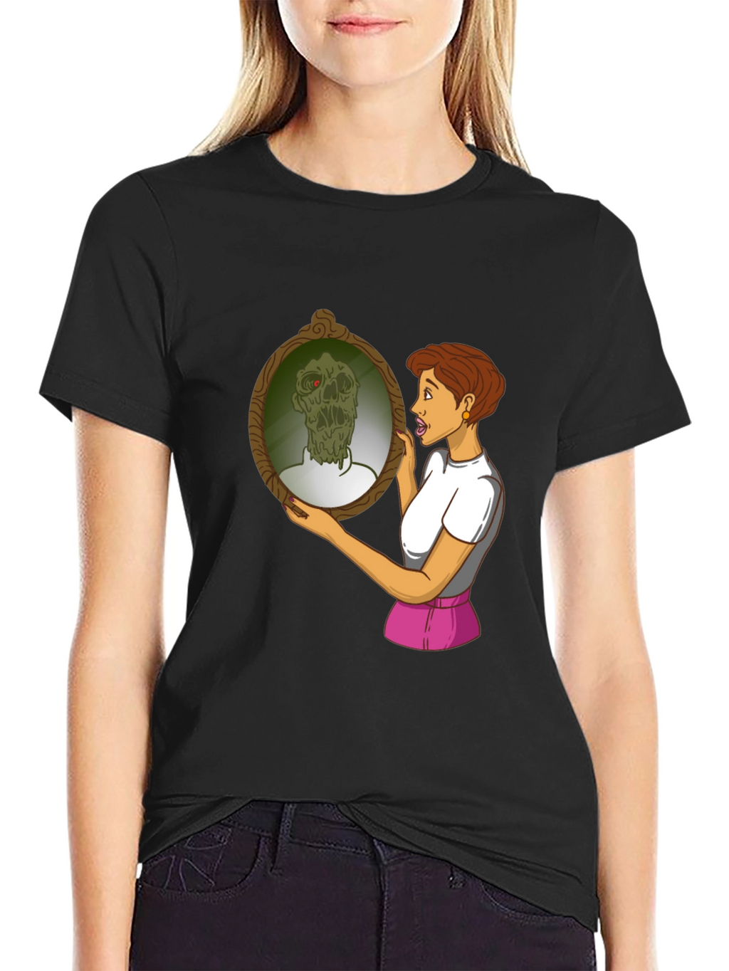 Zombie Mirror T-Shirt - Funny Graphic Tee